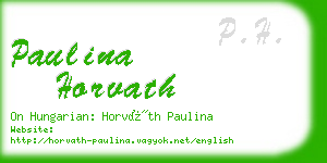 paulina horvath business card